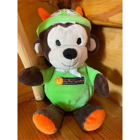 2012 Carter’s Monkey My First Halloween Monster Rattle Plush 8.5" - Picture 1 of 4